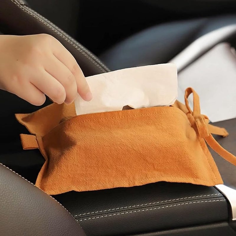 Blue Washable Cloth Tissue Box Organizer Decorative Household Essential - Image 3